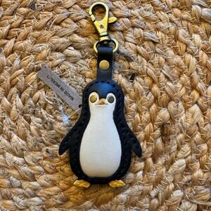 PORTLAND Leather Penguin Purse Charm Penguin Lover Bag Charm NEW!  FAST SHIP